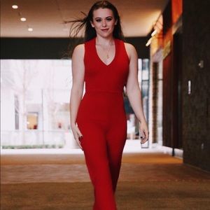 Red jumpsuit